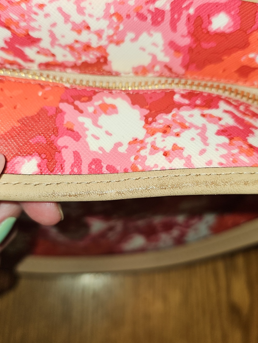 Coach Peyton Floral Print Zip Top Tote with Gold Hardware - Read Condition - Picture 11 of 16